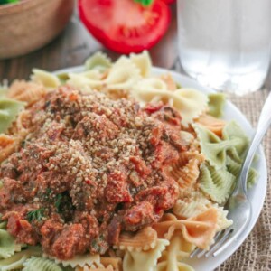 Tomato Basil Mushroom Pasta