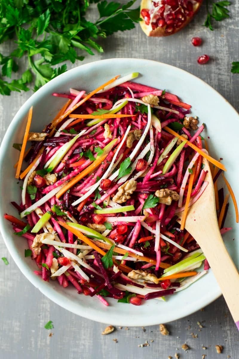 vegan christmas salad from lazycatkitchen