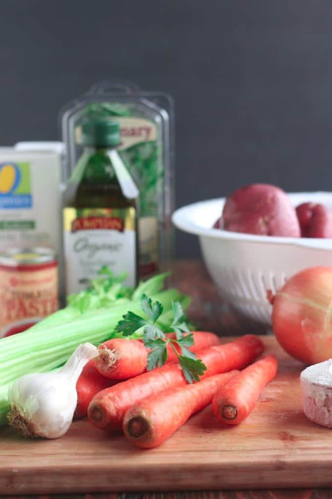 Ingredients for Vegan Guinness Irish Stew