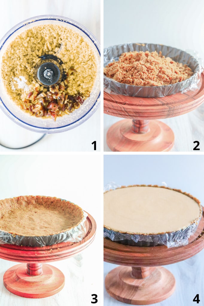 Steps with pictures on how to make cheesecake