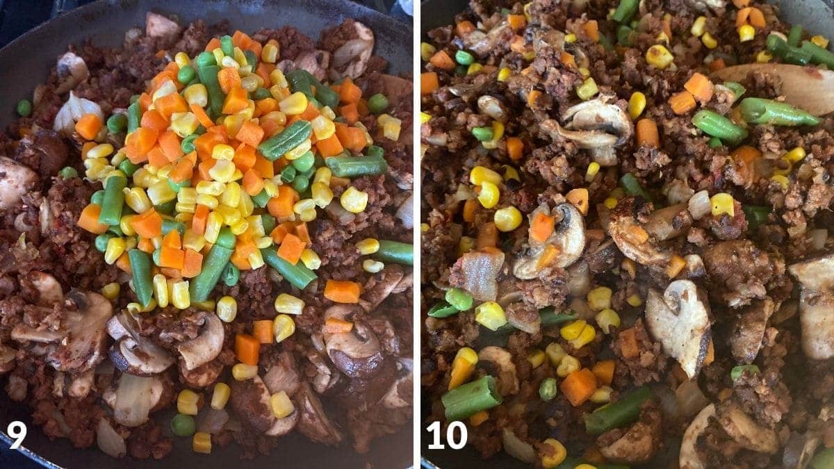 steps 9 and 10 vegan shepherd's pie recipe