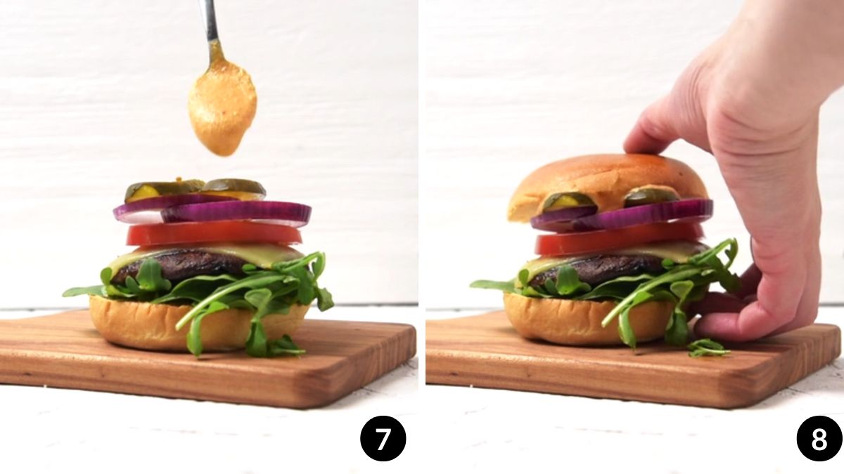 steps 7 and 8 for vegan burger recipe
