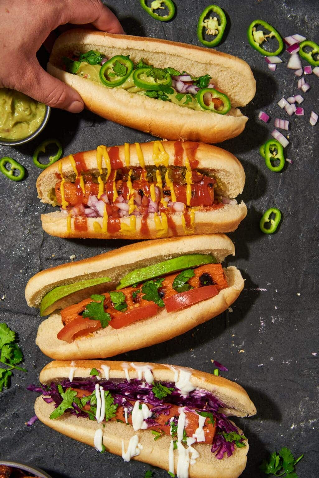 Grilled Carrot Dogs 4 Ways (Carrot Hot Dogs) Ooh La La It's Vegan