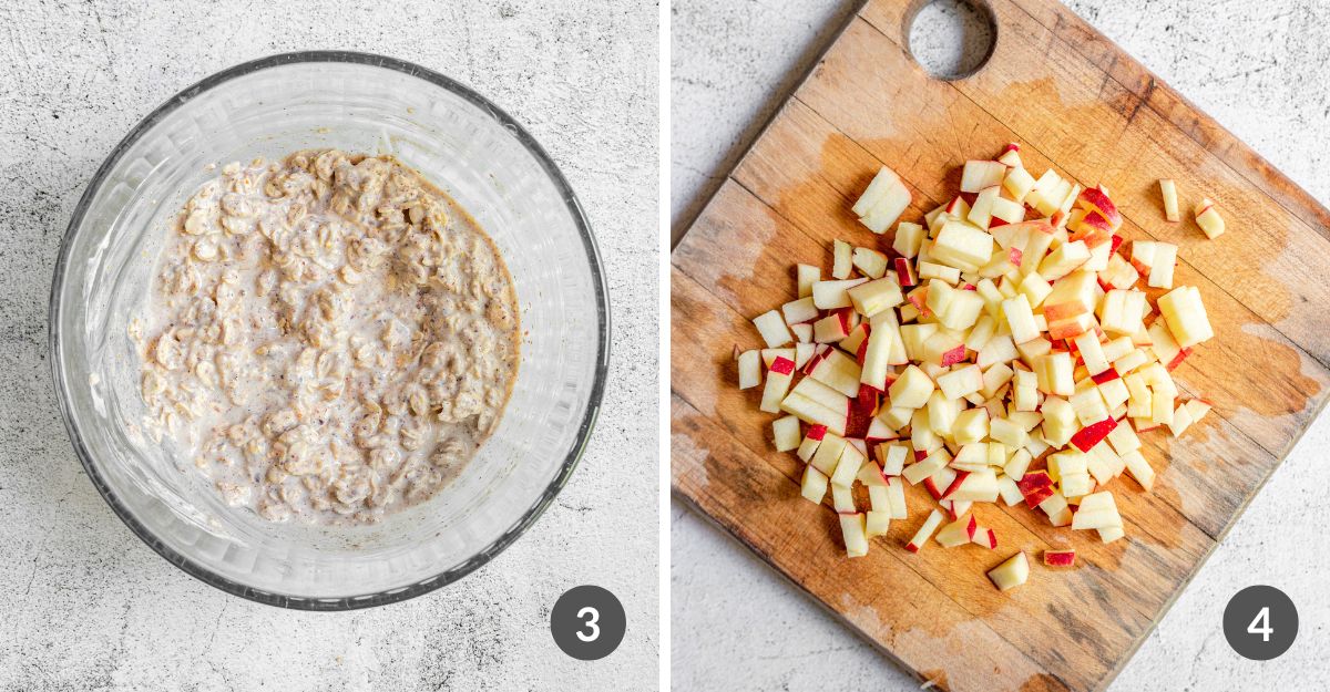 steps 3 and 4 for apple oat recipe