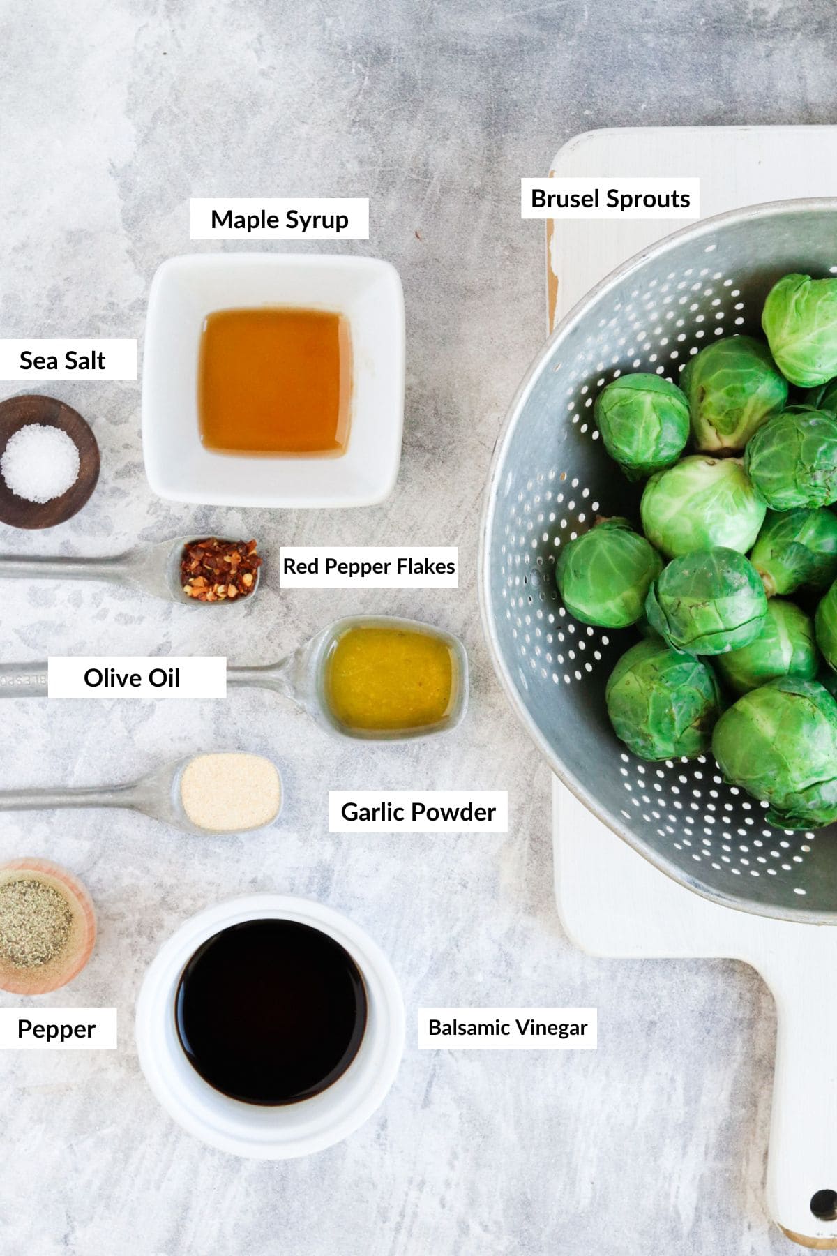 ingredients for brussel sprouts in the ar fryer