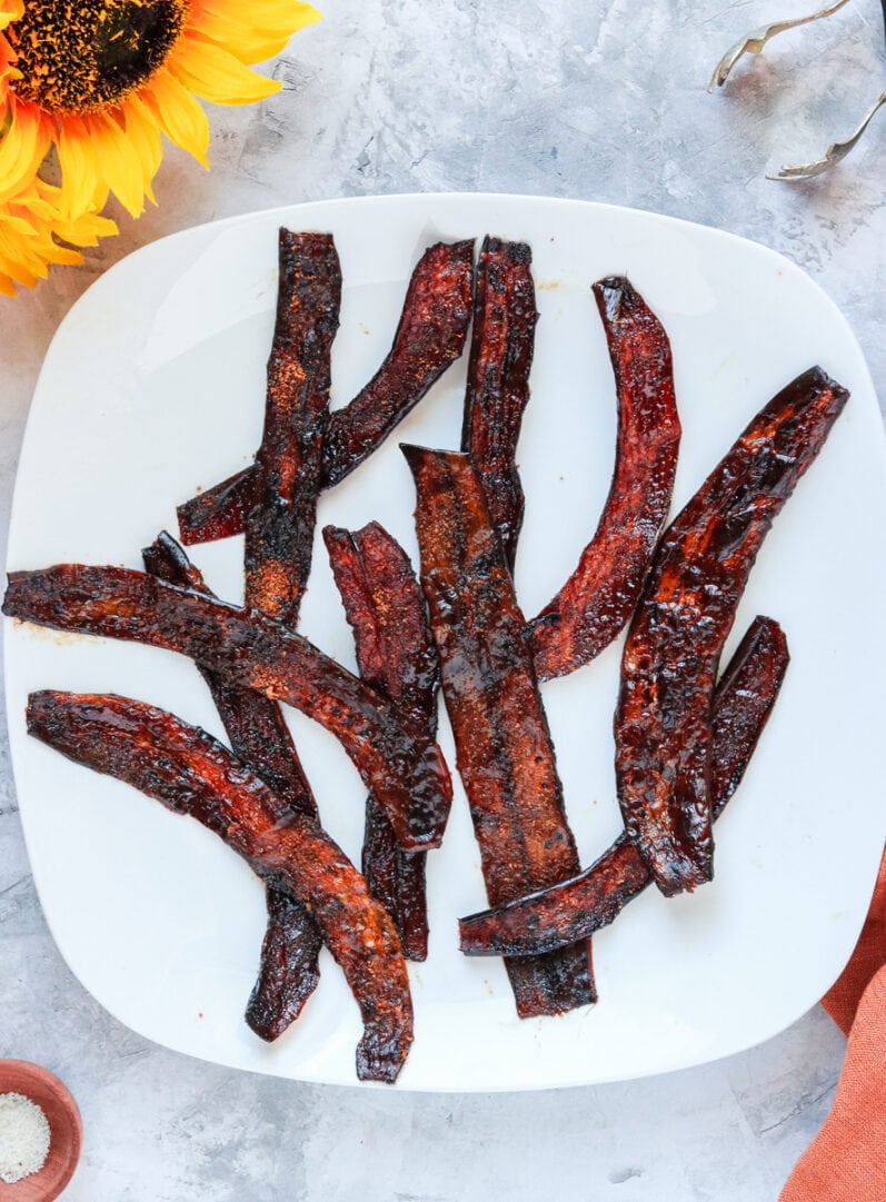 Quick Banana Peel Bacon Ooh La La It's Vegan