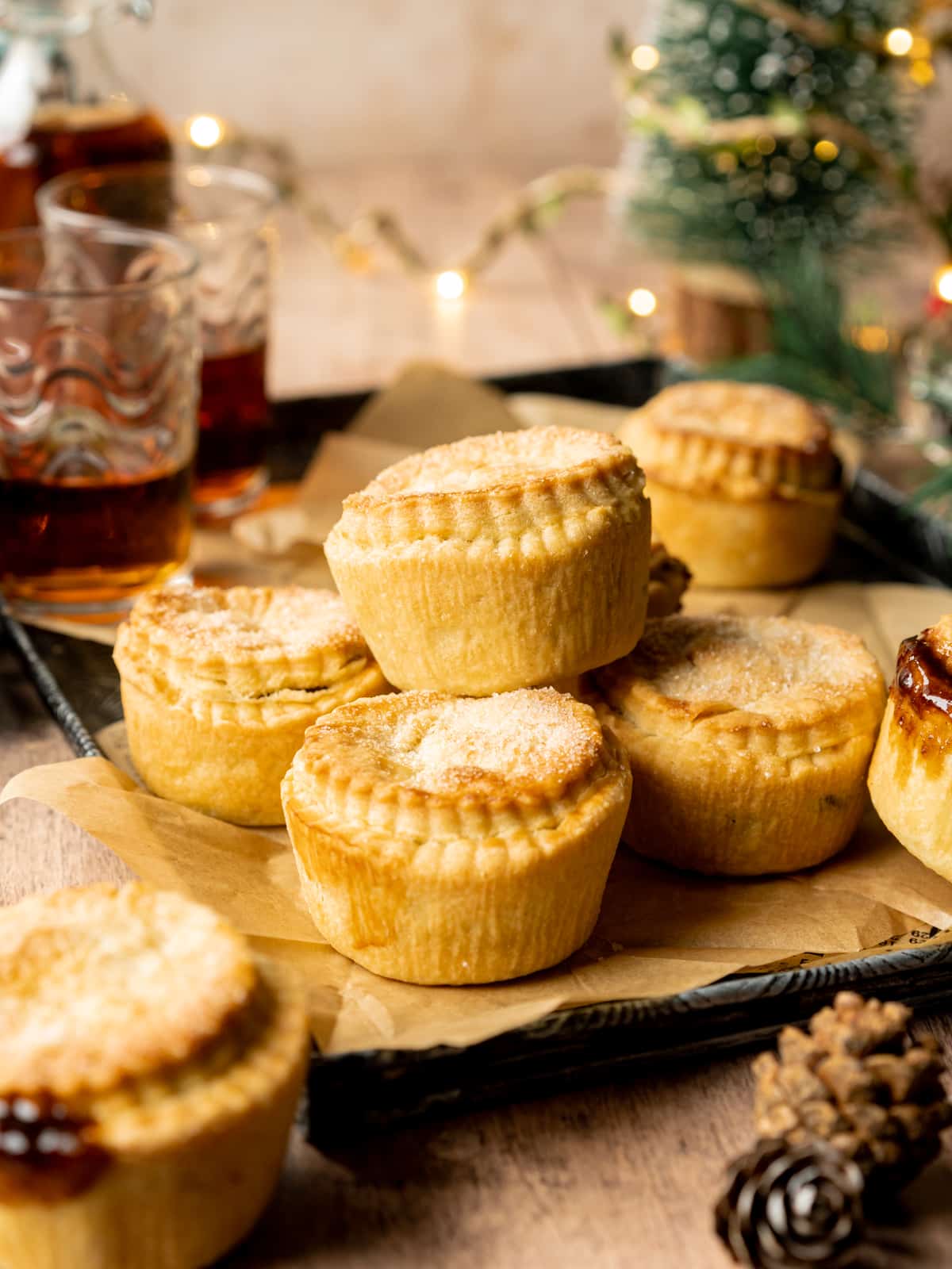 mince pies on a baking sheet