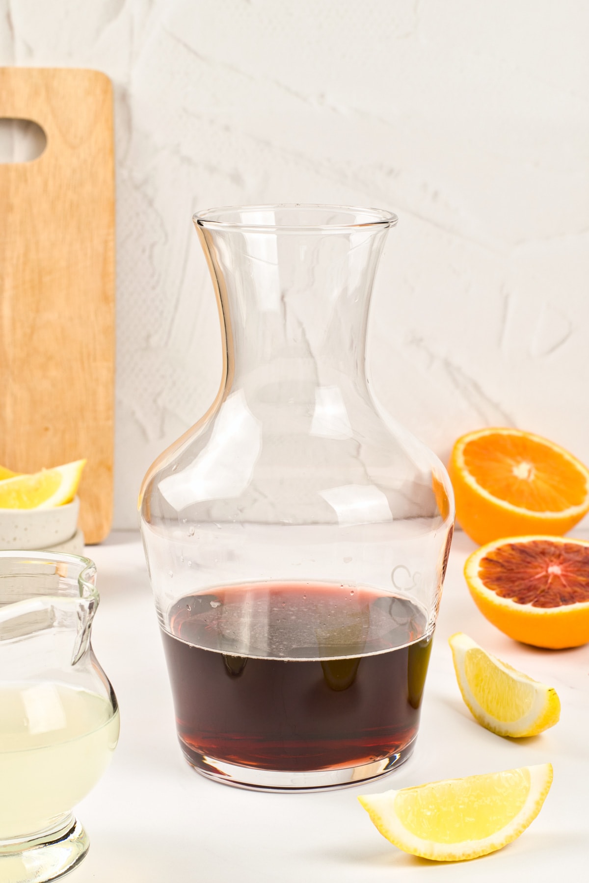 step 1 pour entire bottle of red wine into pitcher