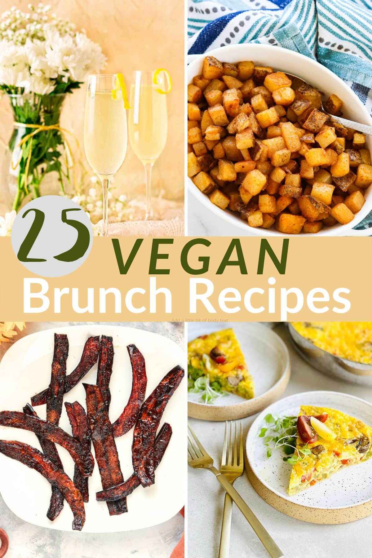 collage of vegan brunch recipes