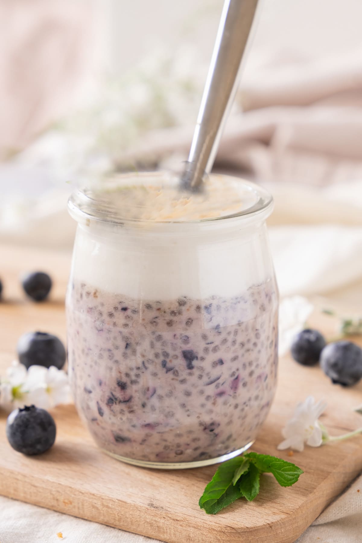 step 7 blueberry chia pudding