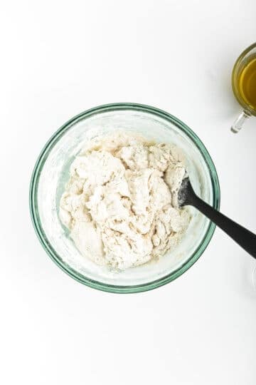 mix flour and water together in a bowl