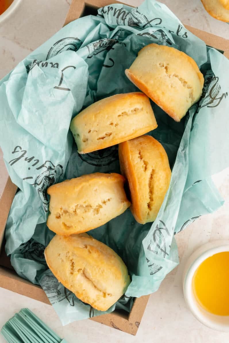 vegan biscuits in a wooden box