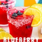 blueberry margarita Pinterest pin