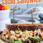 chickpea salad sandwich Pinterest pin