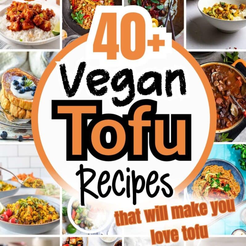 pinterest pin for vegan tofu recipes roundup