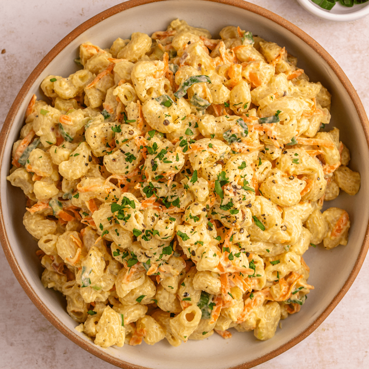 Hawaiian macaroni salad made vegan featured image