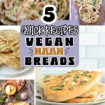 Pinterest pin for vegan naan breads