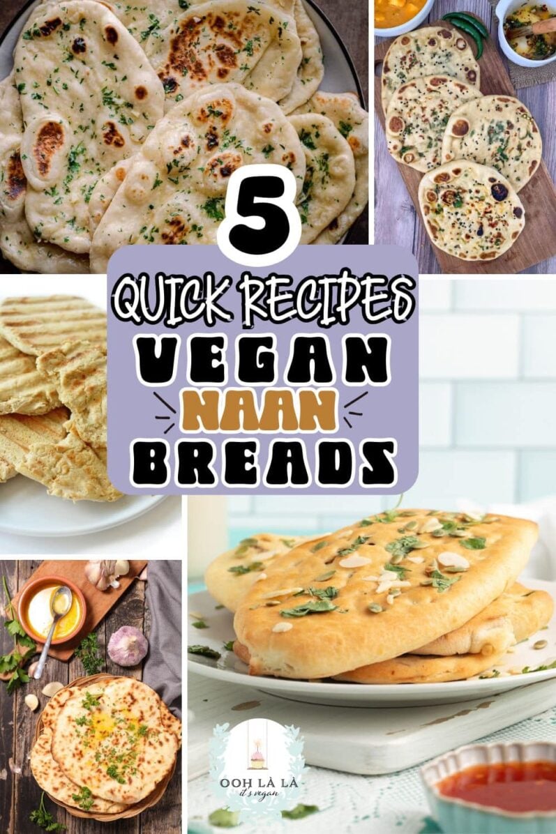 Pinterest pin for vegan naan breads
