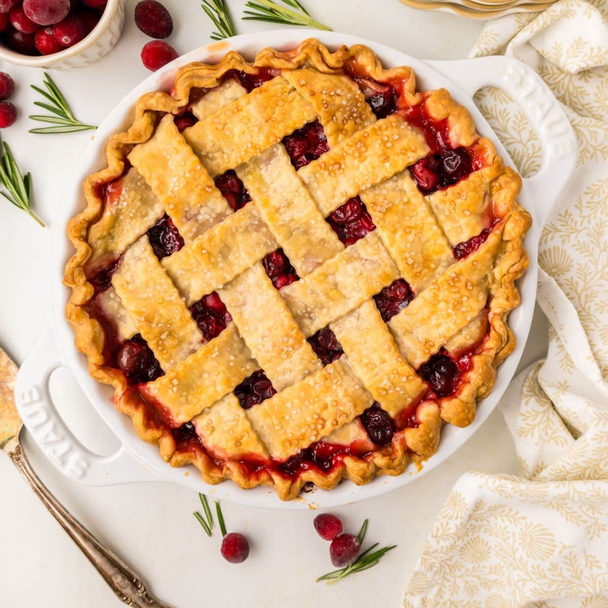 square featured image cranberry pie with lattice crust (2)