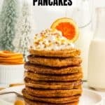 vegan gingerbread pancakes Pinterest pin
