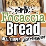 GARLIC FOCACCIA BREAD Pinterest Pin